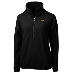 Jacksonville Jaguars Cutter & Buck Women's Cascade Eco Sherpa Fleece Half-Zip Pullover Jacket Black