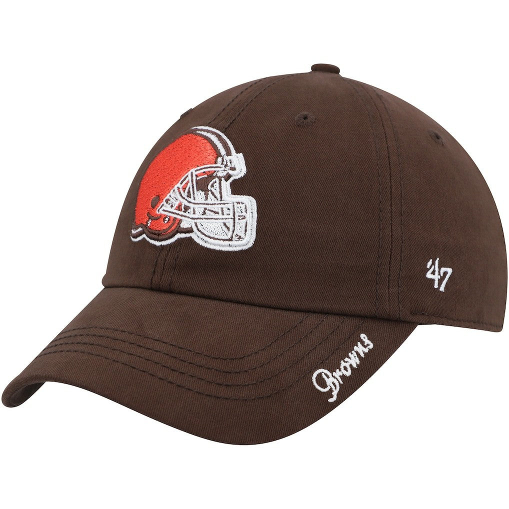 47 brand Cleveland Browns '47 Women's Miata Clean Up Primary Logo Adjustable Hat Brown