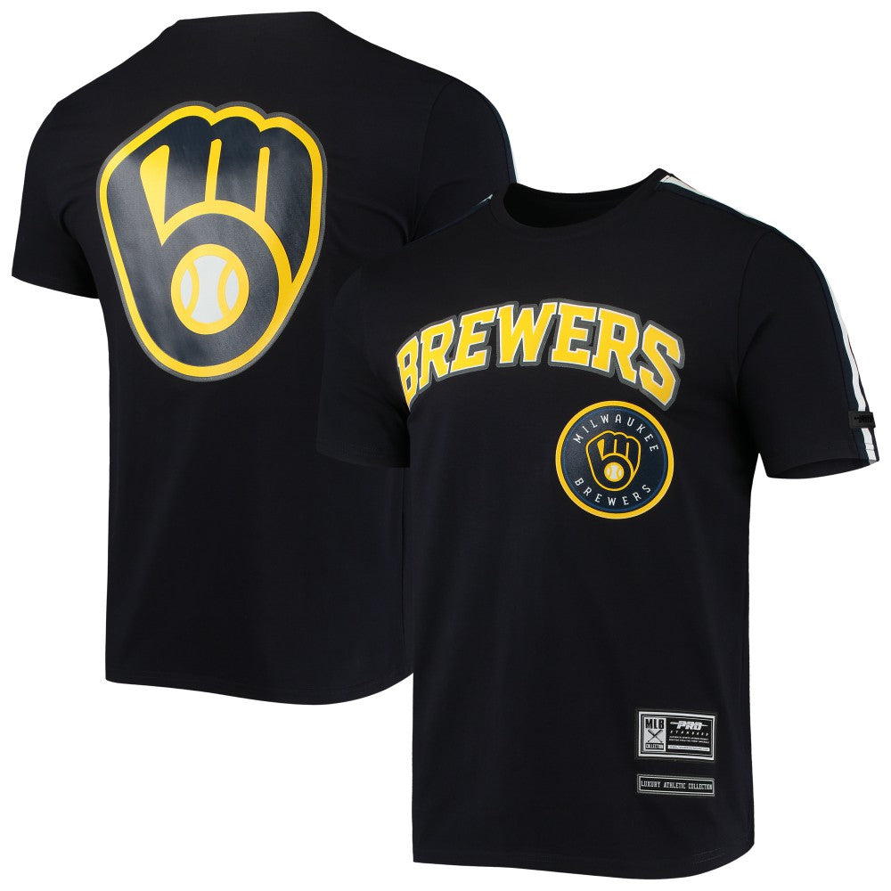 Milwaukee Brewers Pro Standard Taping T-Shirt - Navy/ - MLB Discount