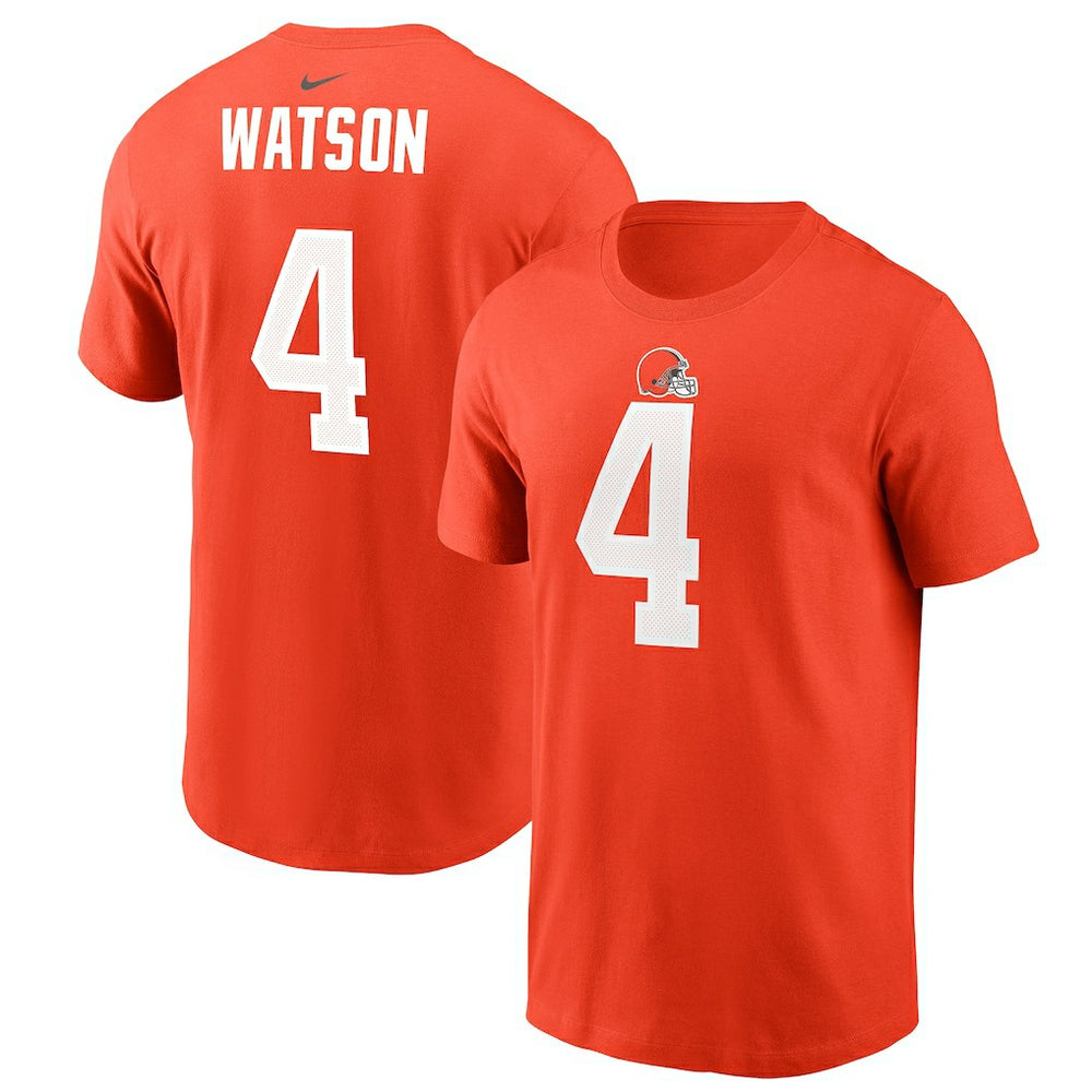 Nike Deshaun Watson Cleveland Browns Player Name & Number T-Shirt Orange