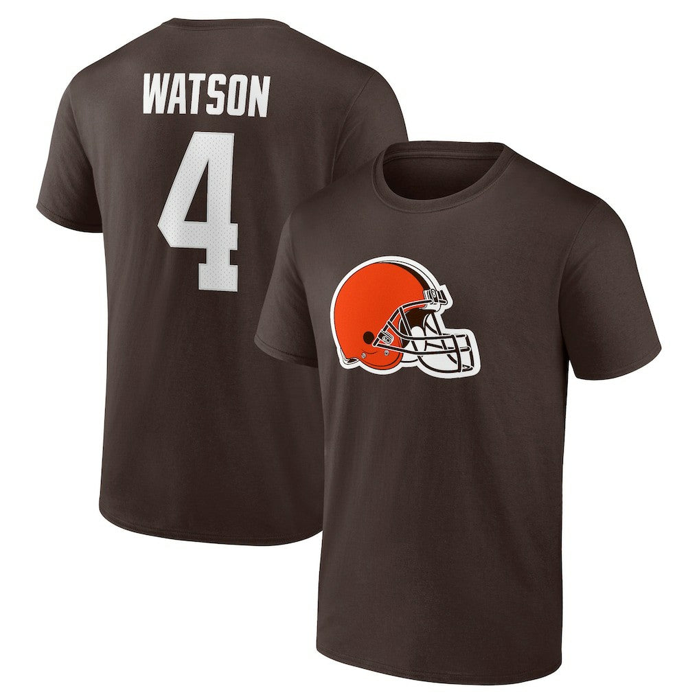 Fanatics Deshaun Watson Cleveland Browns Player Icon Name & Number T-Shirt Brown