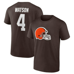 Fanatics Deshaun Watson Cleveland Browns Player Icon Name & Number T-Shirt Brown