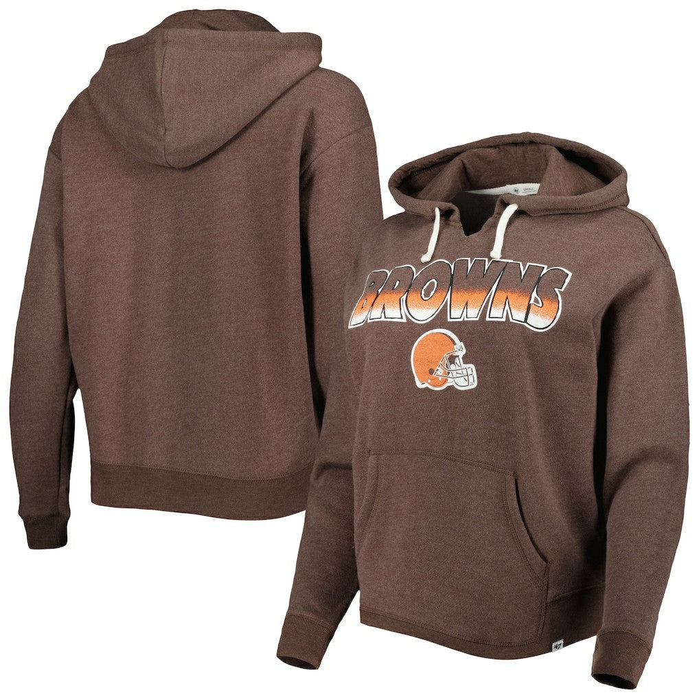 47 brand Cleveland Browns '47 Women's Color Rise Kennedy Pullover Hoodie Brown