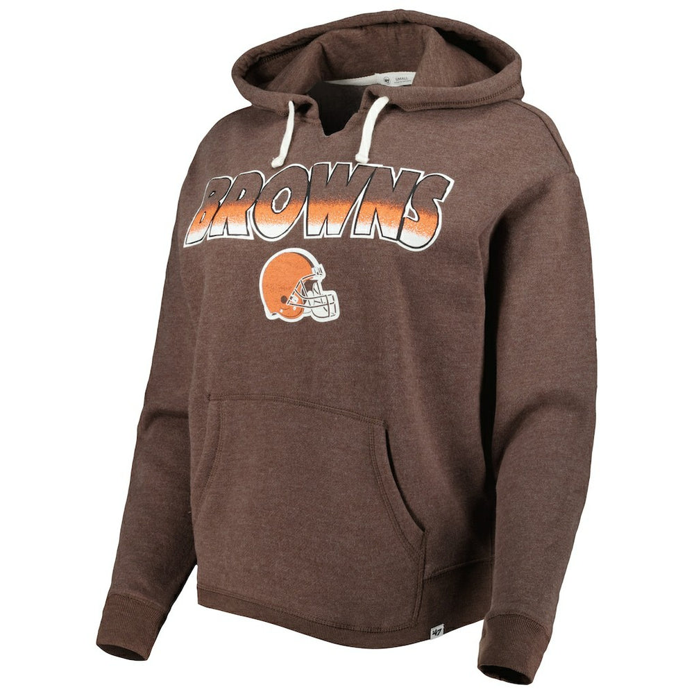 47 brand Cleveland Browns '47 Women's Color Rise Kennedy Pullover Hoodie Brown