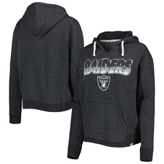 47 brand Las Vegas Raiders '47 Women's Color Rise Kennedy Notch Neck Pullover Hoodie Black