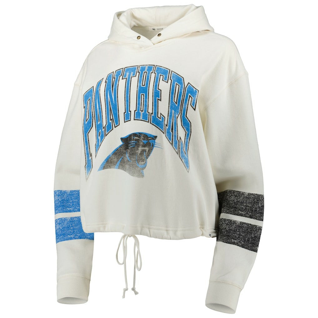 47 brand Carolina Panthers '47 Women's Harper Pullover Hoodie Oatmeal