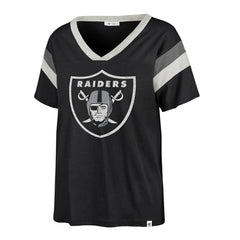 47 brand Las Vegas Raiders '47 Women's Phoenix V-Neck T-Shirt Black
