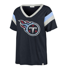 47 brand Tennessee Titans '47 Women's Phoenix V-Neck T-Shirt Navy