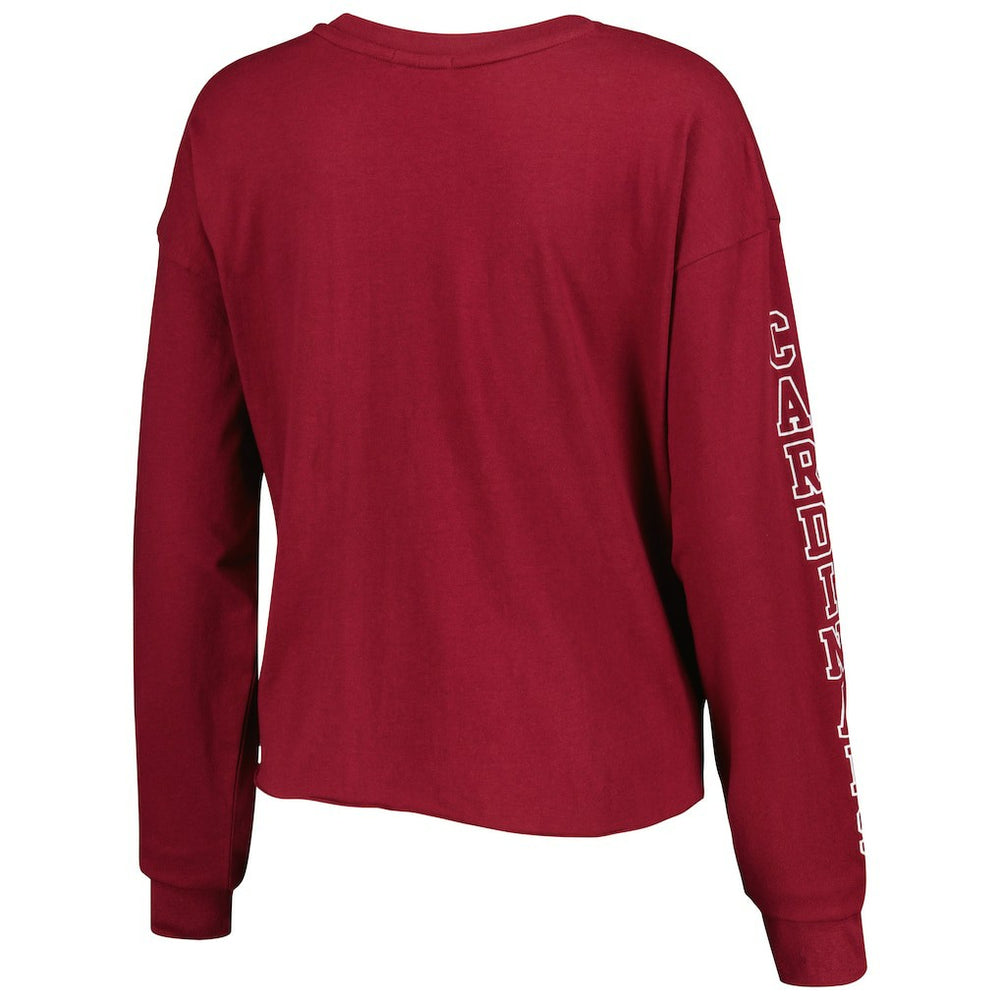47 brand Arizona Cardinals '47 Women's Skyler Parkway Cropped Long Sleeve T-Shirt Cardinal