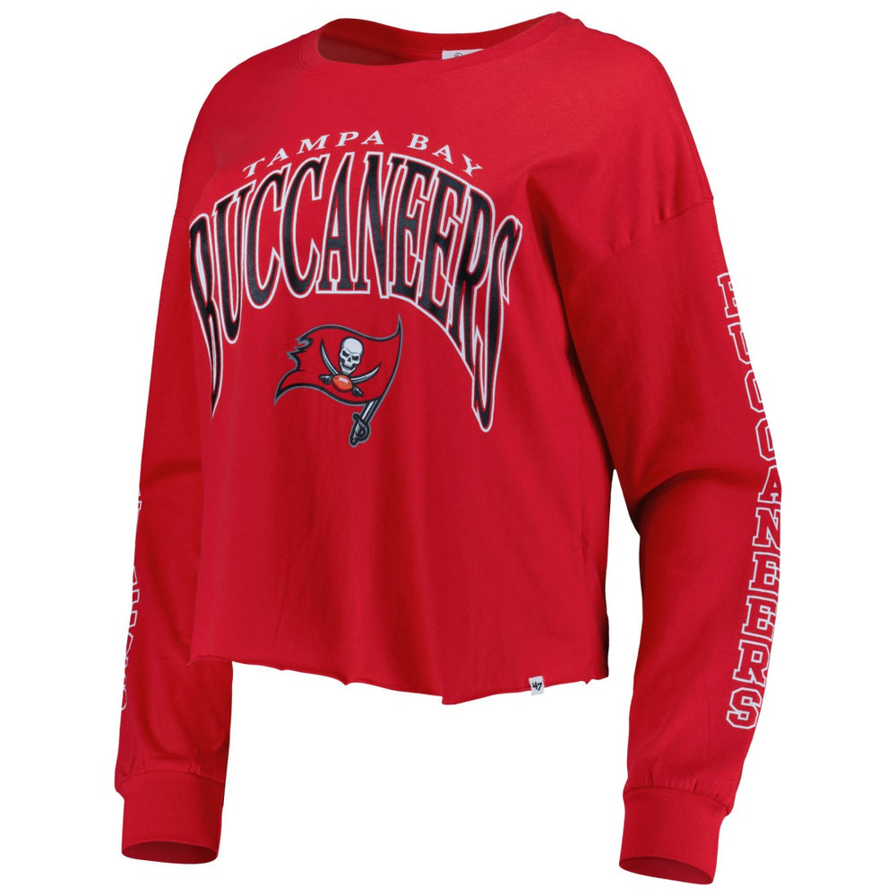 47 brand Tampa Bay Buccaneers '47 Women's Skyler Parkway Cropped Long Sleeve T-Shirt Red