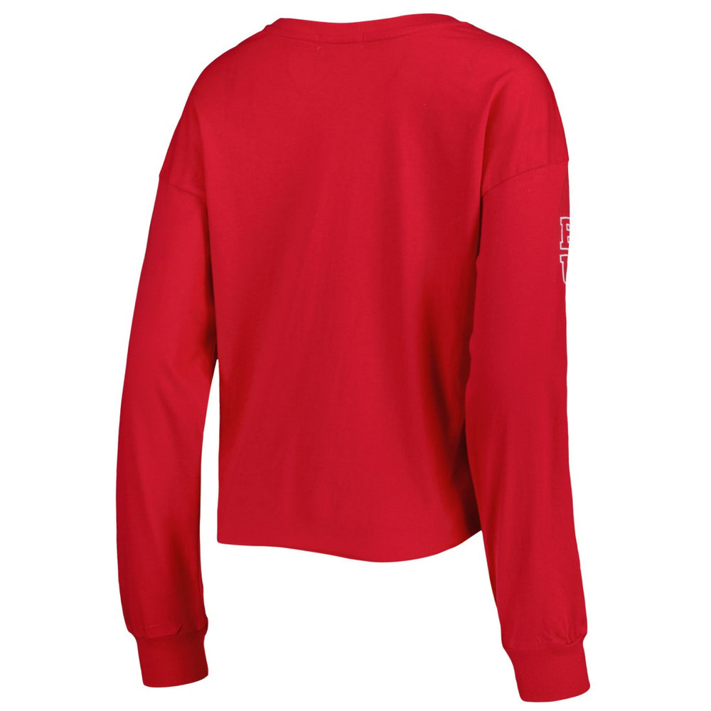 47 brand Tampa Bay Buccaneers '47 Women's Skyler Parkway Cropped Long Sleeve T-Shirt Red