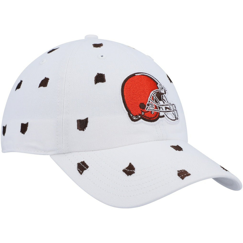 47 brand Cleveland Browns '47 Women's Confetti Clean Up Logo Adjustable Hat White