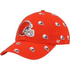 47 brand Cleveland Browns '47 Women's Confetti Clean Up Logo Adjustable Hat Orange