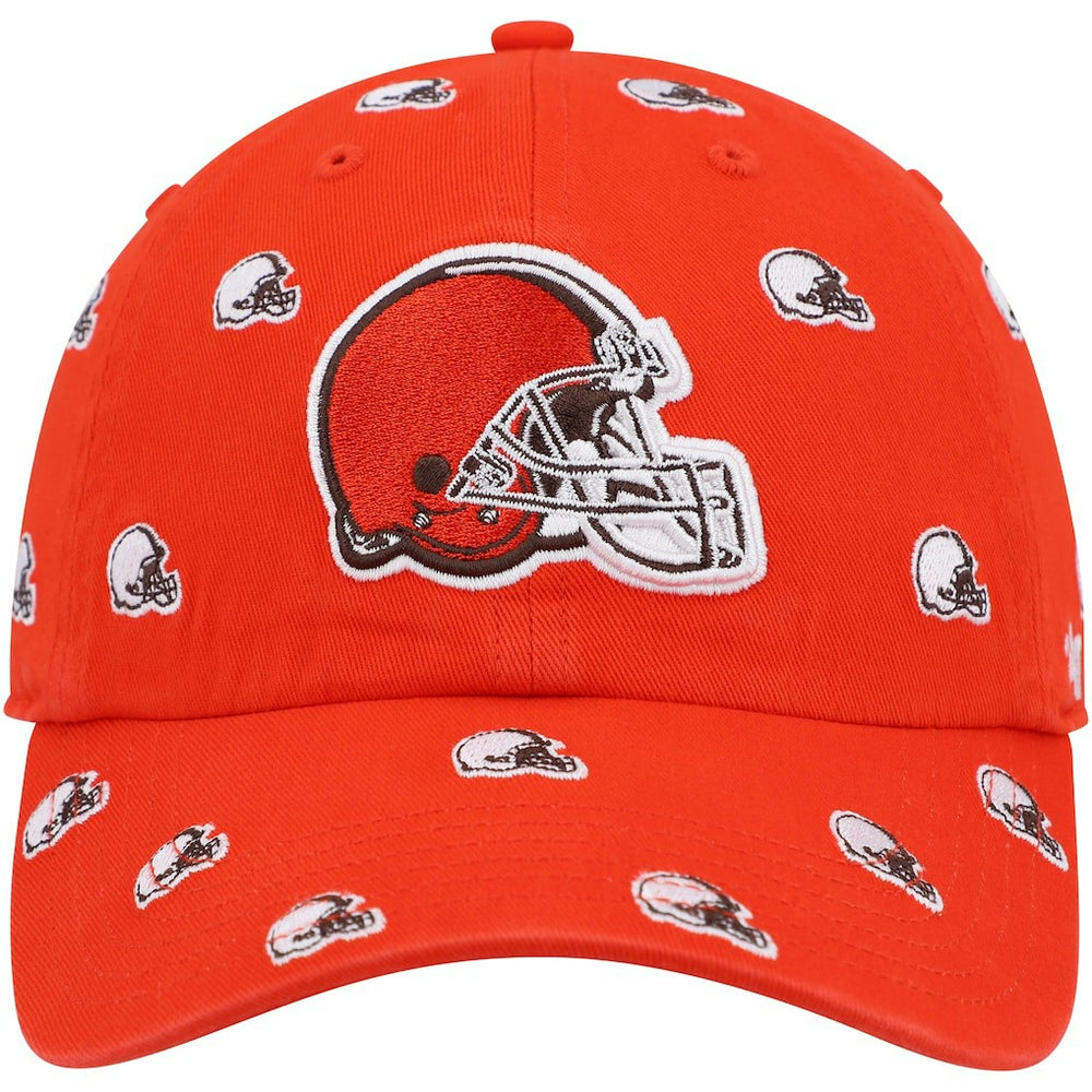 47 brand Cleveland Browns '47 Women's Confetti Clean Up Logo Adjustable Hat Orange