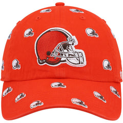 47 brand Cleveland Browns '47 Women's Confetti Clean Up Logo Adjustable Hat Orange