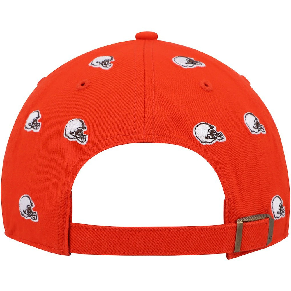 47 brand Cleveland Browns '47 Women's Confetti Clean Up Logo Adjustable Hat Orange