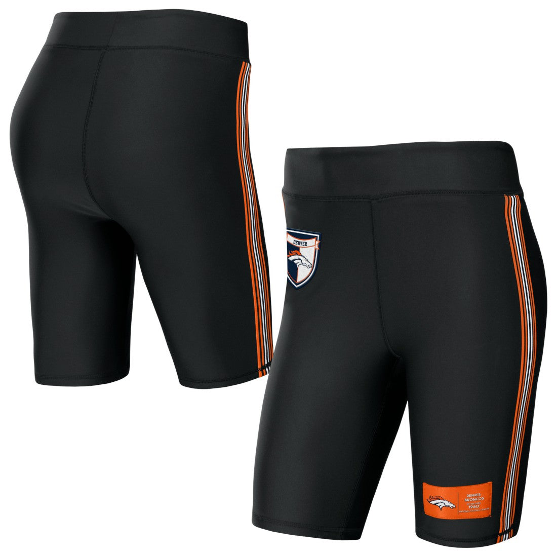 Denver Broncos WEAR by Erin Andrews Women's Biker Shorts Black
