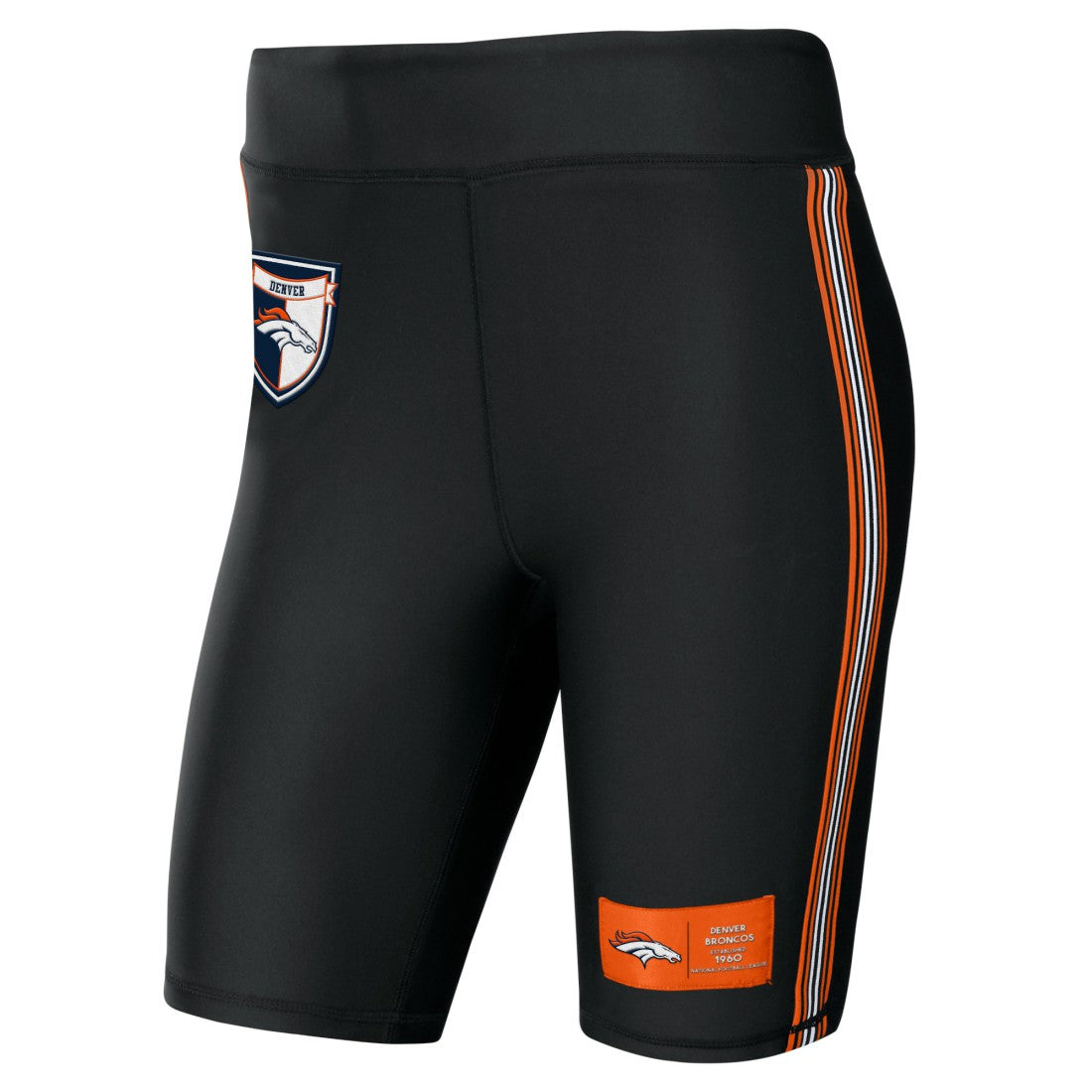 Denver Broncos WEAR by Erin Andrews Women's Biker Shorts Black