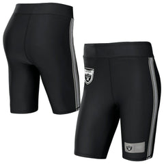 Las Vegas Raiders WEAR by Erin Andrews Women's Biker Shorts Black