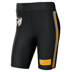 Pittsburgh Steelers WEAR by Erin Andrews Women's Biker Shorts Black