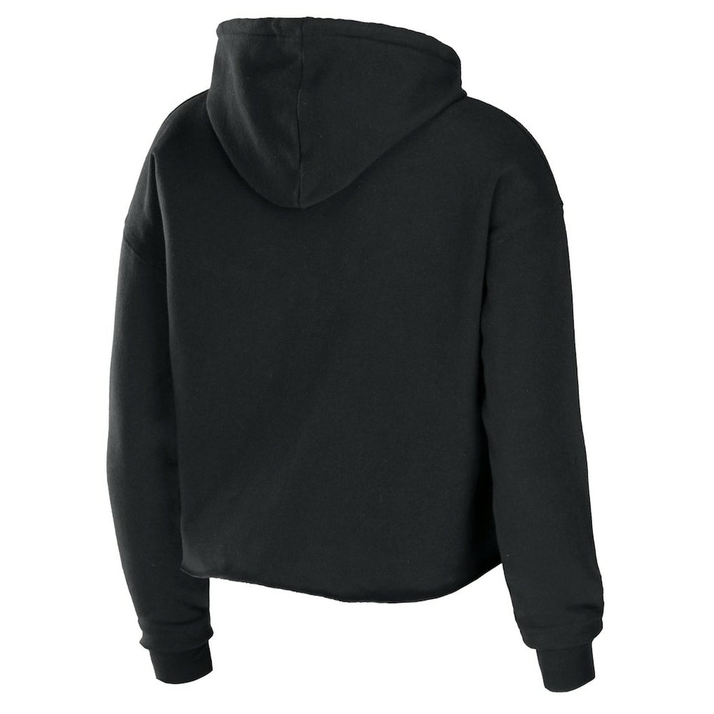 Miami Dolphins WEAR by Erin Andrews Women's Cropped Sponge Fleece Pullover Hoodie Black
