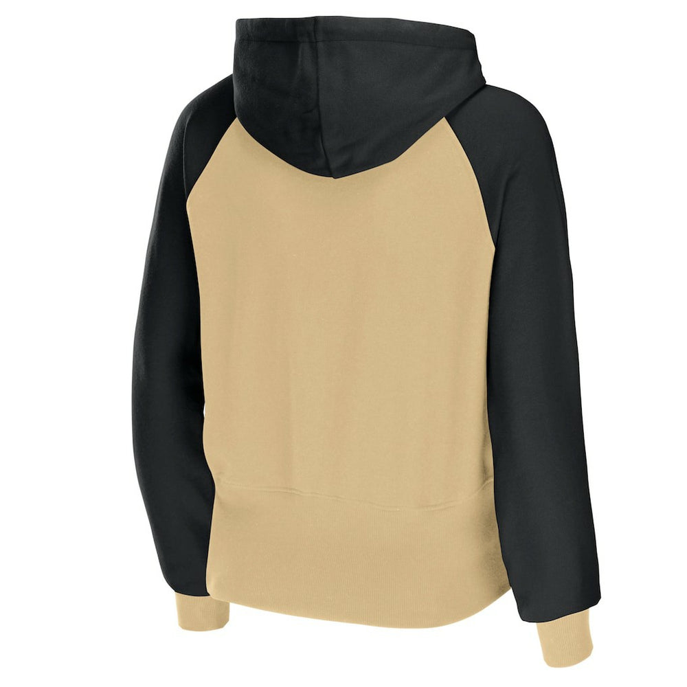 New Orleans Saints WEAR by Erin Andrews Women's Colorblock Lightweight Full-Zip Hoodie Gold