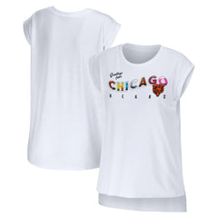 Chicago Bears WEAR by Erin Andrews Women's Greetings From Muscle T-Shirt White