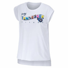 Tennessee Titans WEAR by Erin Andrews Women's Greetings From Muscle T-Shirt White