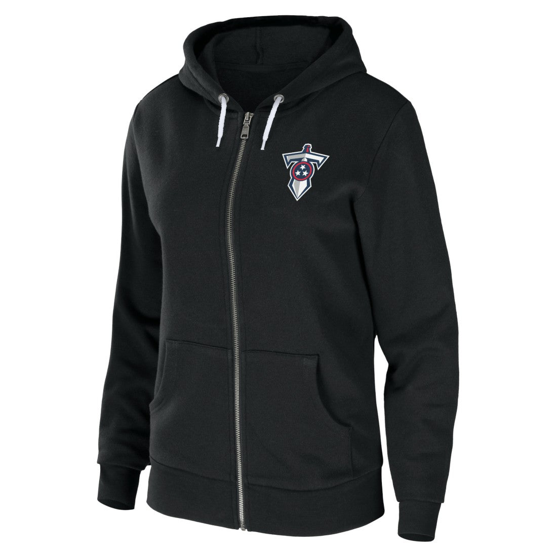 Tennessee Titans WEAR by Erin Andrews Women's Sponge Fleece Full-Zip Hoodie Black