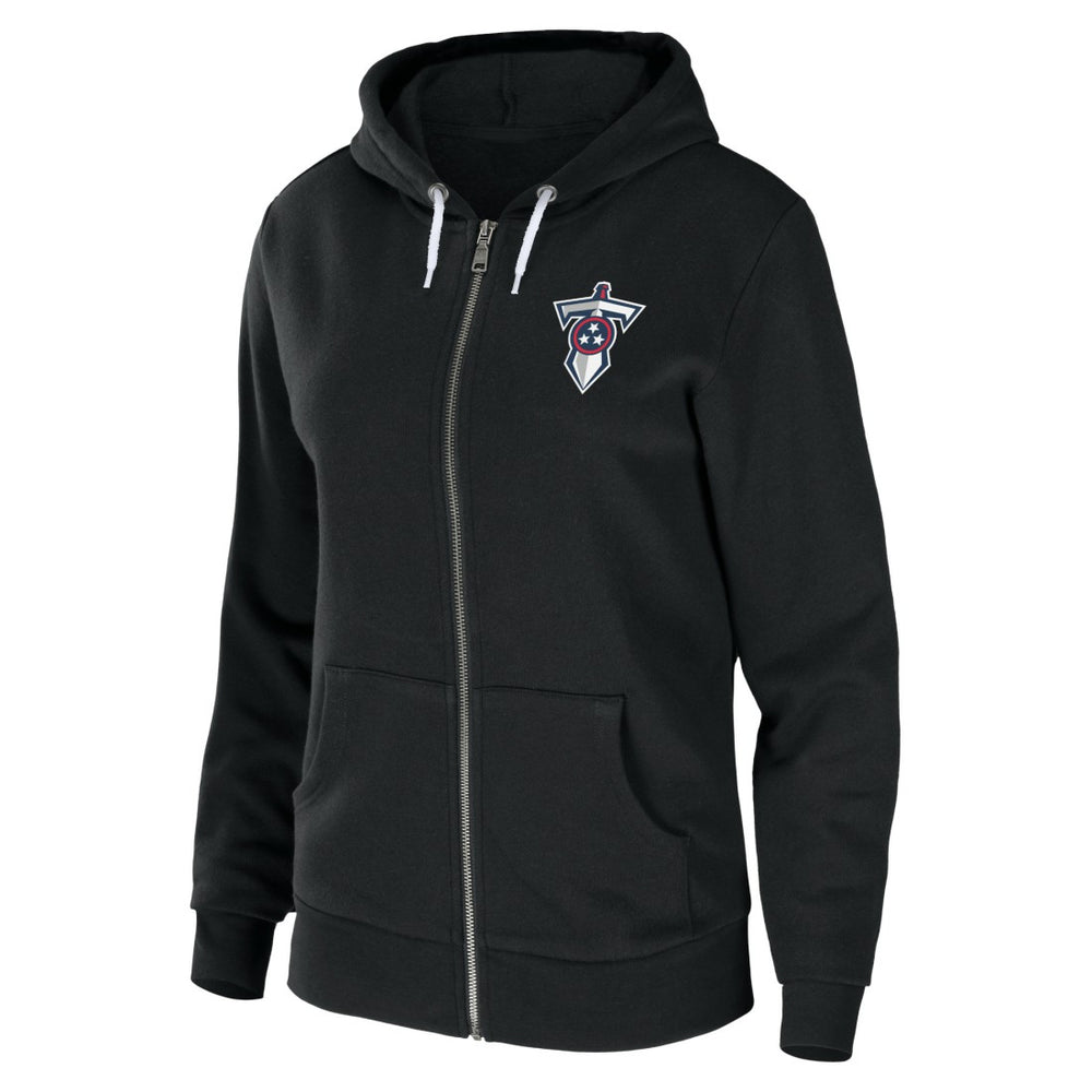 Tennessee Titans WEAR by Erin Andrews Women's Sponge Fleece Full-Zip Hoodie Black