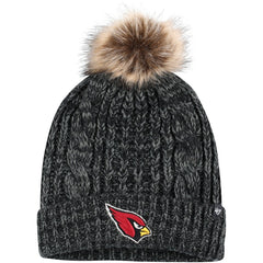 47 brand Arizona Cardinals '47 Women's Meeko Cuffed Knit Hat with Pom Black