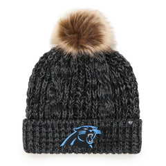47 brand Carolina Panthers '47 Women's Meeko Cuffed Knit Hat with Pom Black