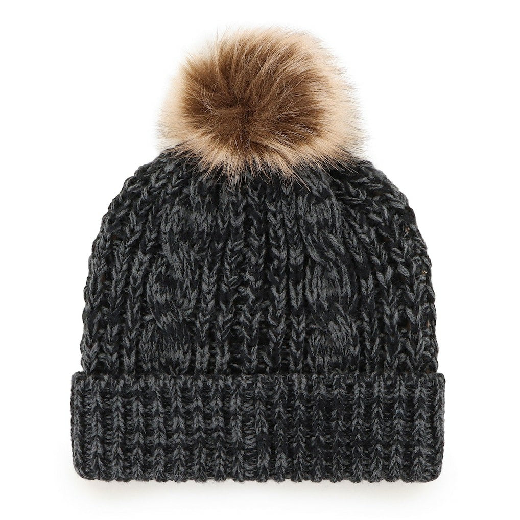 47 brand Carolina Panthers '47 Women's Meeko Cuffed Knit Hat with Pom Black
