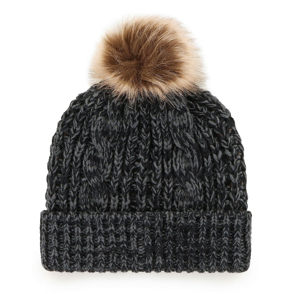 47 brand Carolina Panthers '47 Women's Meeko Cuffed Knit Hat with Pom Black