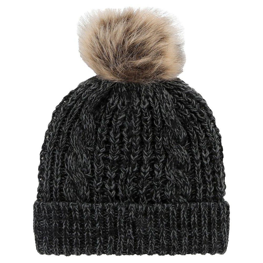 47 brand Cincinnati Bengals '47 Women's Meeko Cuffed Knit Hat with Pom Black