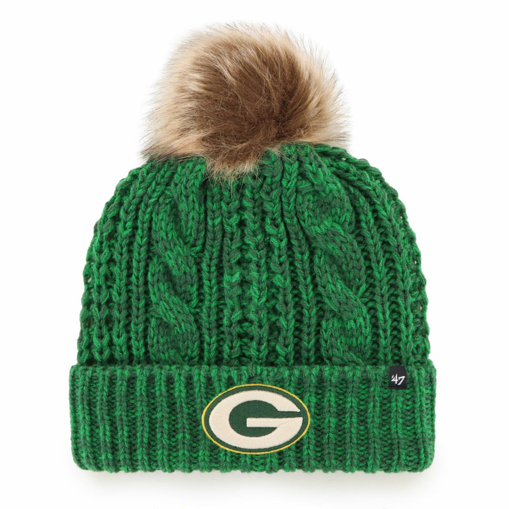 47 brand Green Bay Packers '47 Women's Meeko Cuffed Knit Hat with Pom Green
