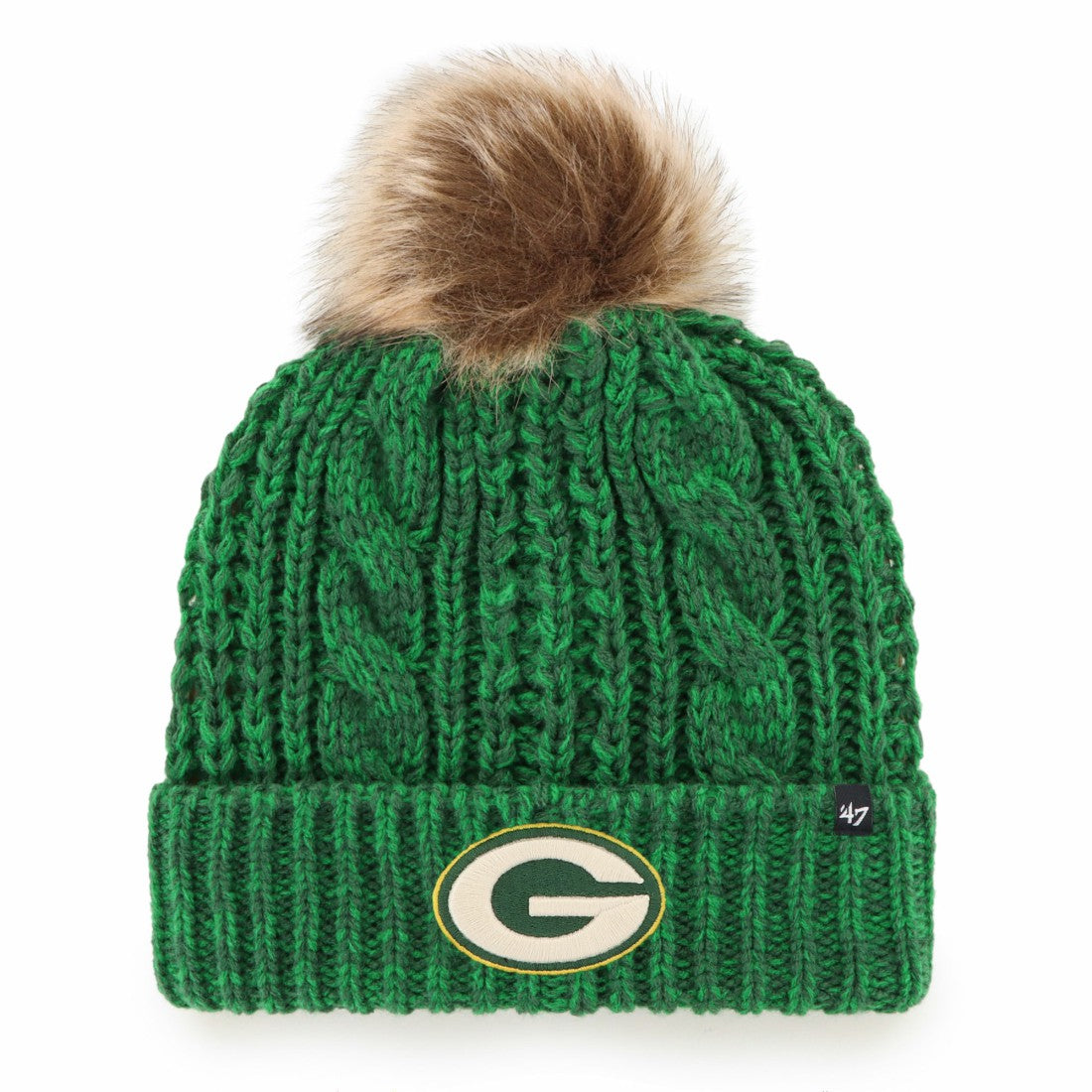 47 brand Green Bay Packers '47 Women's Meeko Cuffed Knit Hat with Pom Green