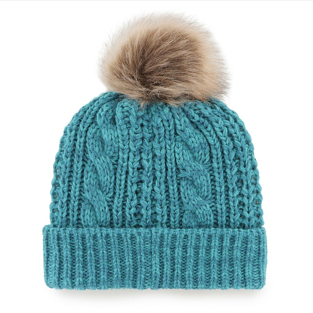 47 brand Miami Dolphins '47 Women's Meeko Cuffed Knit Hat with Pom Aqua