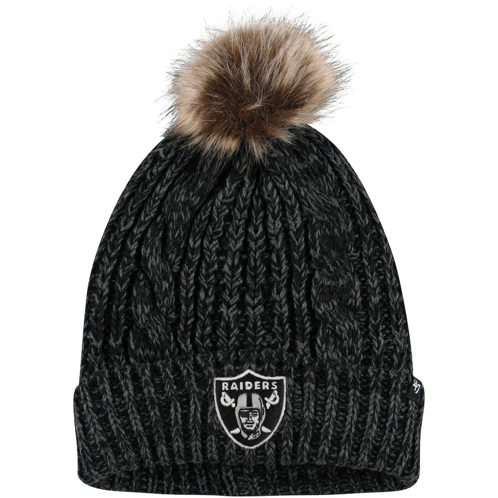 47 brand Las Vegas Raiders '47 Women's Meeko Cuffed Knit Hat with Pom Black