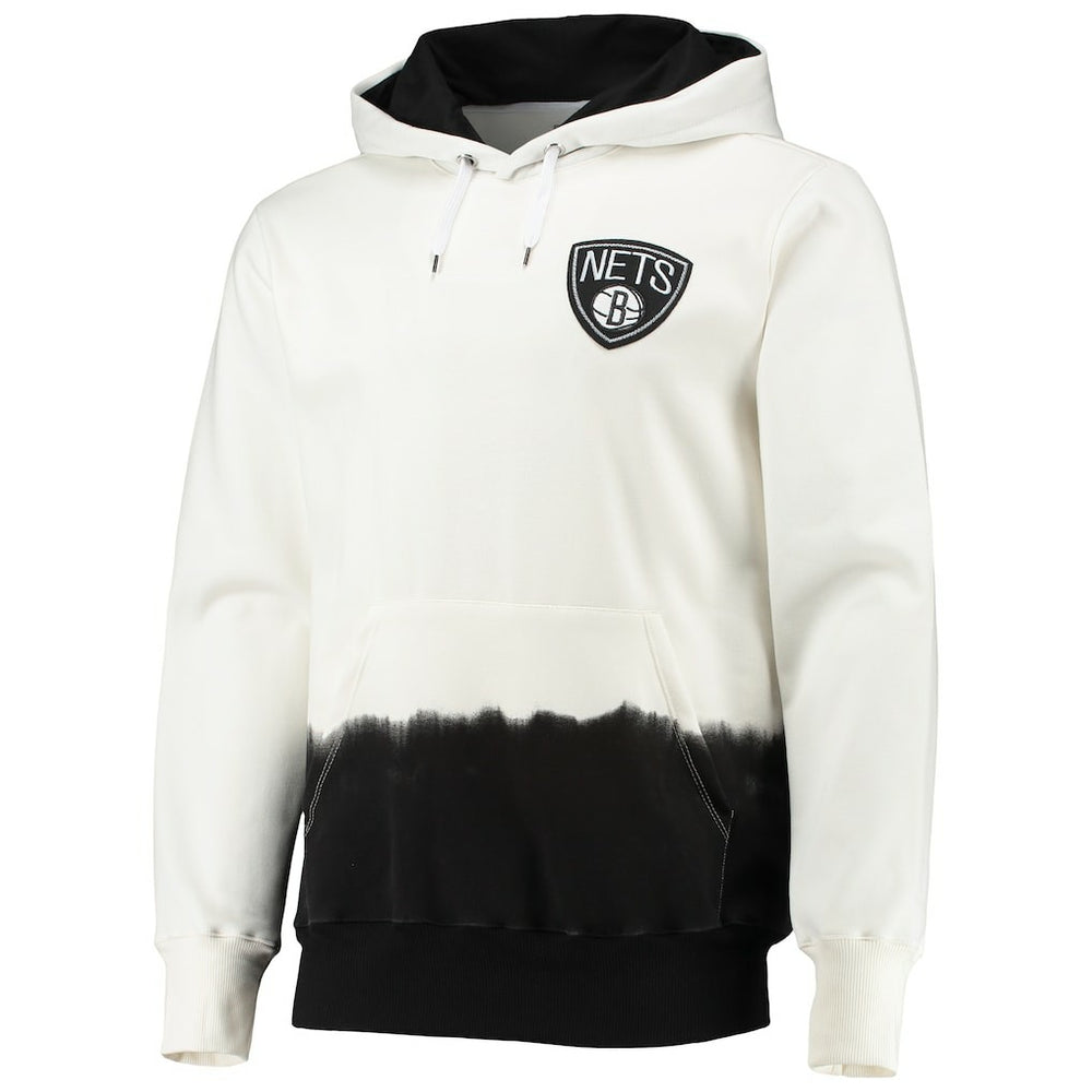 Brooklyn Nets FISLL Double Dribble Dip-Dye Pullover Hoodie Oatmeal
