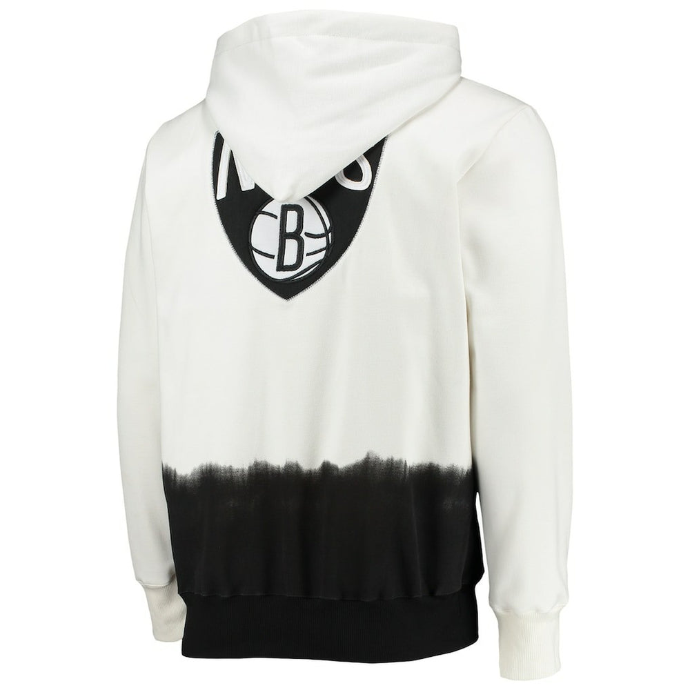 Brooklyn Nets FISLL Double Dribble Dip-Dye Pullover Hoodie Oatmeal