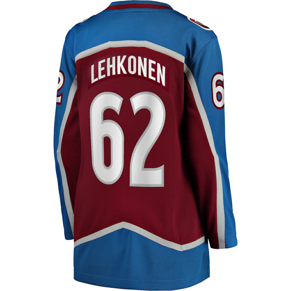 Artturi Lehkonen Colorado Avalanche Fanatics Women's Home Breakaway Player Jersey - Burgundy - NHL 4801720