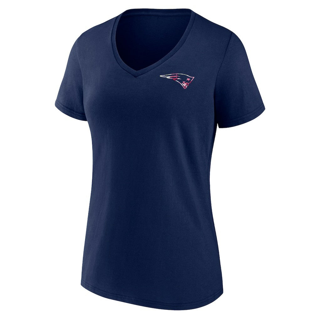 Fanatics New England Patriots Women's Plus Size Mother's Day #1 Mom V-Neck T-Shirt Navy