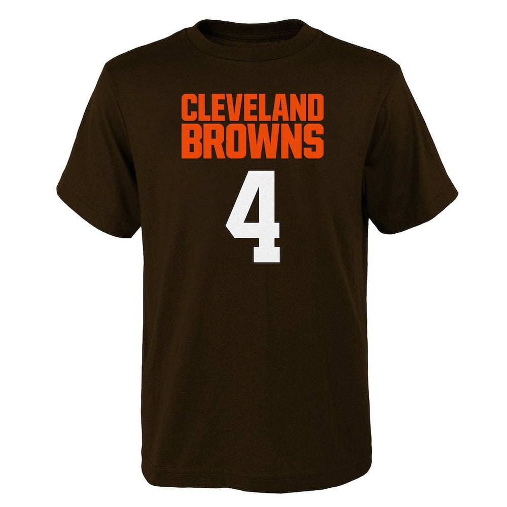 Deshaun Watson Cleveland Browns Youth Mainliner Player Name & Number T-Shirt Brown