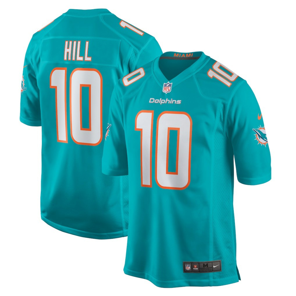 Nike Tyreek Hill Miami Dolphins Game Jersey Aqua