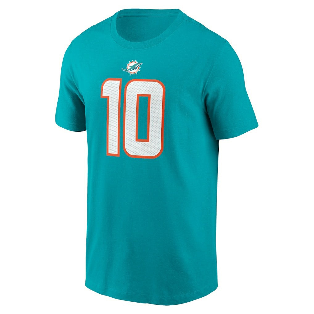 Nike Tyreek Hill Miami Dolphins Player Name & Number T-Shirt Aqua