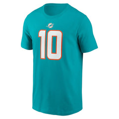 Nike Tyreek Hill Miami Dolphins Player Name & Number T-Shirt Aqua