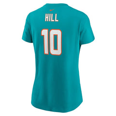 Nike Tyreek Hill Miami Dolphins Women's Player Name & Number T-Shirt Aqua