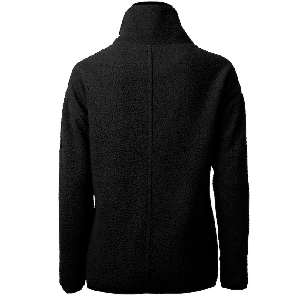 Athletics Cutter & Buck Women's Cascade Eco Sherpa Fleece Quarter-Zip Pullover Jacket - Black - MLB on Sale