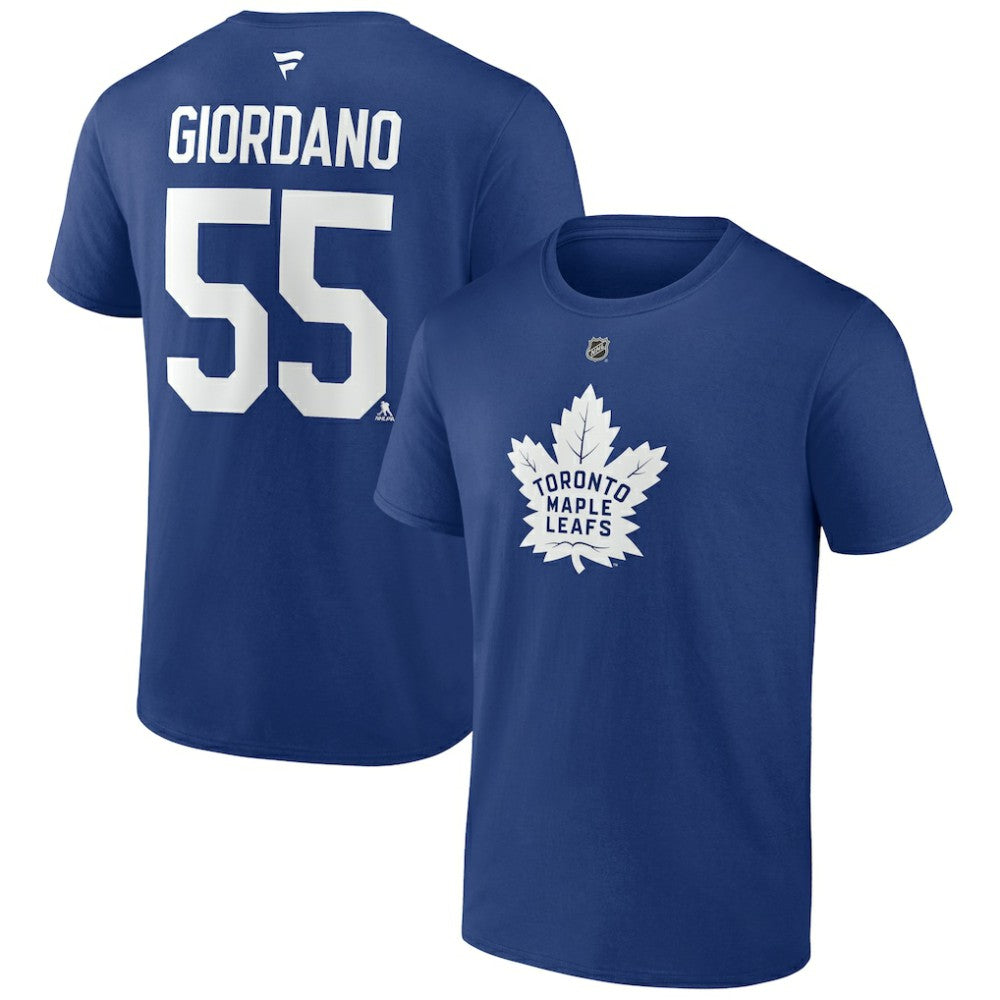 Mark Giordano Toronto Maple Leafs Fanatics Authentic Stack Name & Number T-Shirt - Blue - NHL 4804025